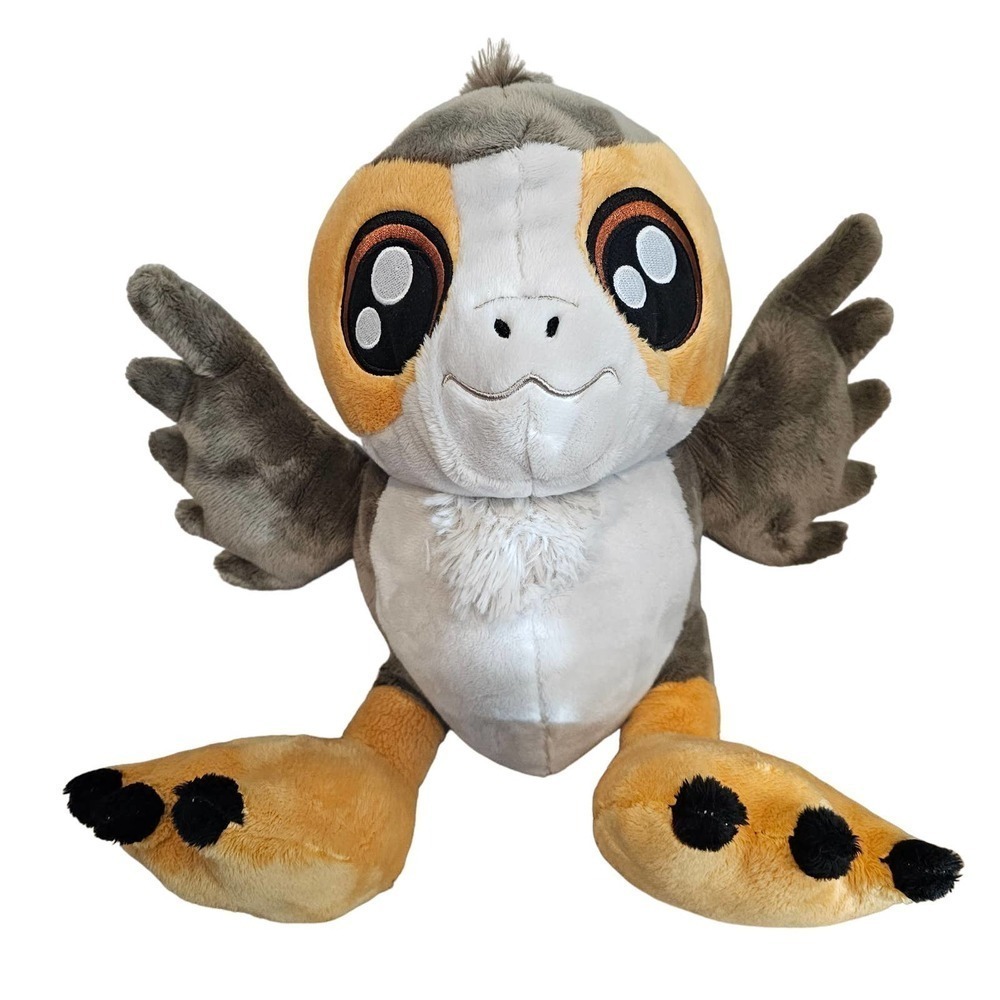 Disney Park Star Wars Porg Owl Stuffed Animal Toy 12" Bird Big Feet Plush